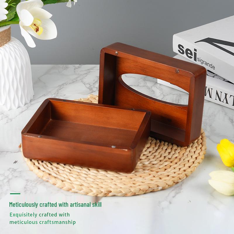 Wooden Tissue Box Holder: Eco-Friendly Design for Living Room, Coffee Table, or Office Desk