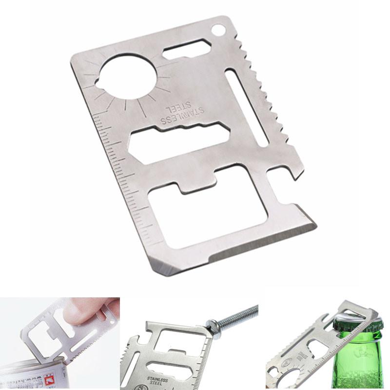 Multi Tool Card Lifesaving Survival Tool Card Lightweight and Portable 14 IN 1 Multi Function Card for Outdoor Activities