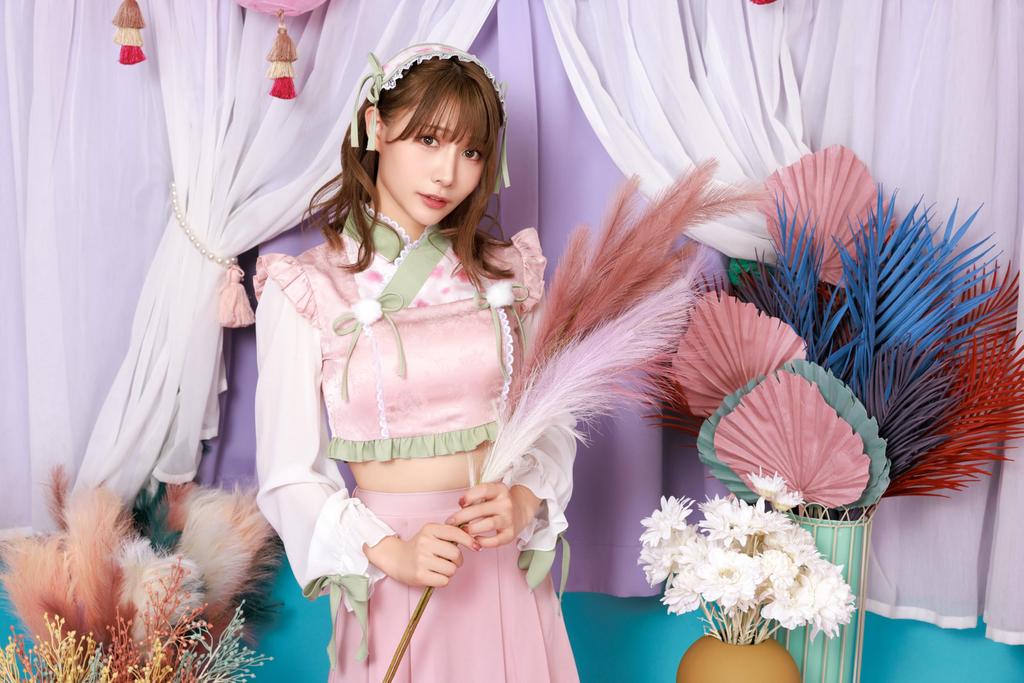 Clearstone Love Dress Halloween Cosplay Peach Blossom Costume for Women Pink