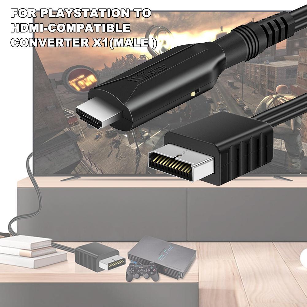 Portable PS1 PS2 to HDMI 480i/480p/576i Audio Video Converter Supports All PS2/PS1 Display Modes Audio Video Converter Adapter