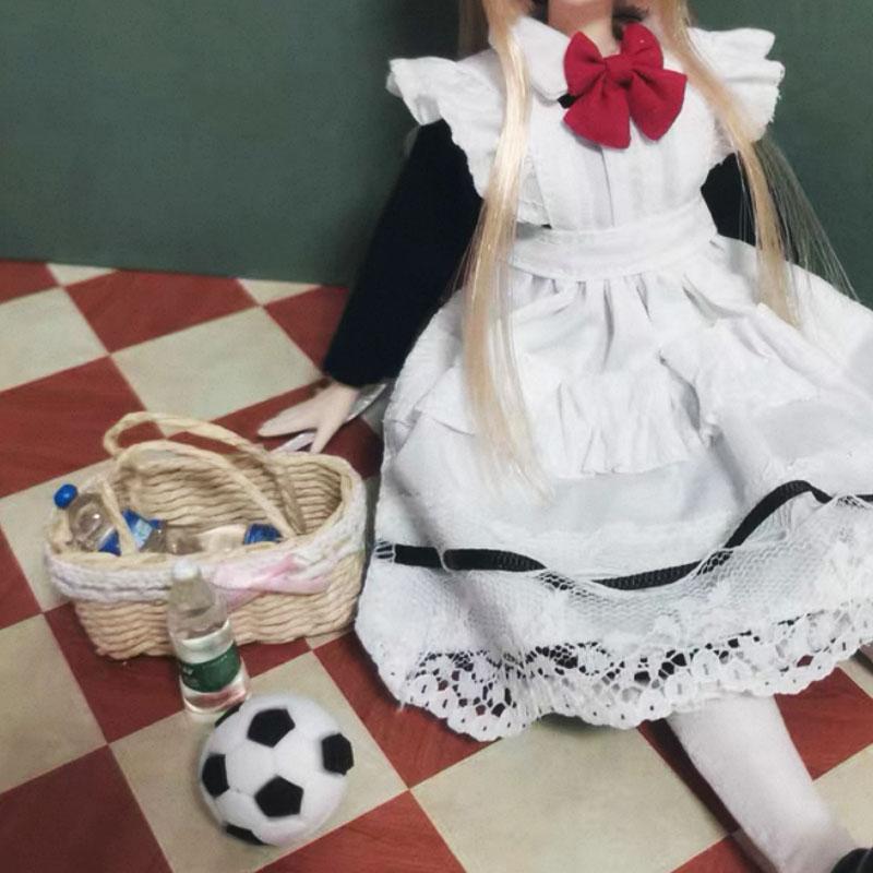 Miniature Mini Dollhouse Bouquet Basket Handmade Fashion Hand Woven Basket Diy Paper Vine Basket For Bjd Dolls/For Ob11 Dolls