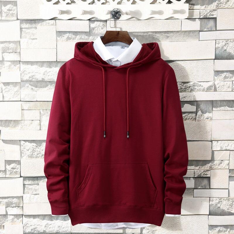 DICIFY Men's Fashion Casual Solid Color Print Autumn Winter Hoodie