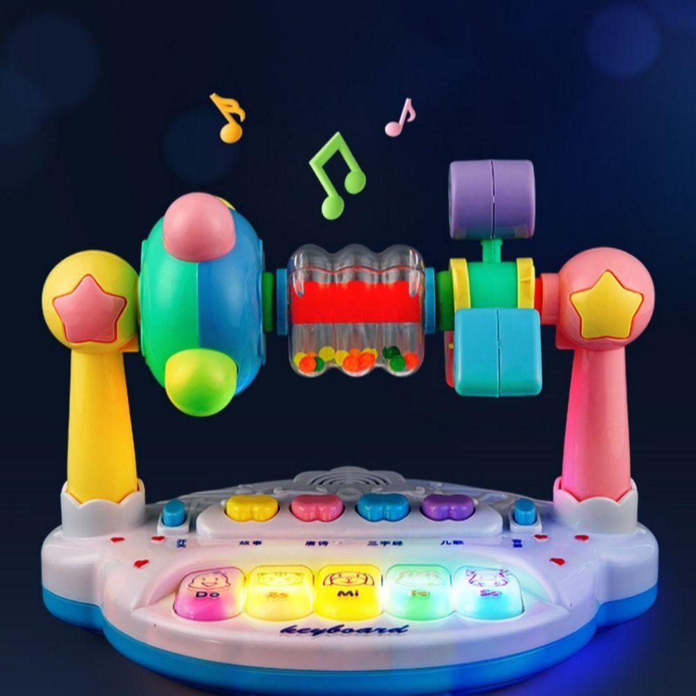 Rotating Bell Baby Music Piano Toy Interactive Early Educational Music Toy  Children