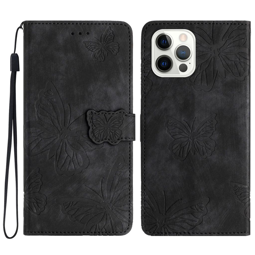 Pentru iPhone 16 Pro Husă Portofel Fluture Piele PU Husă Telefon Suport Suport Card