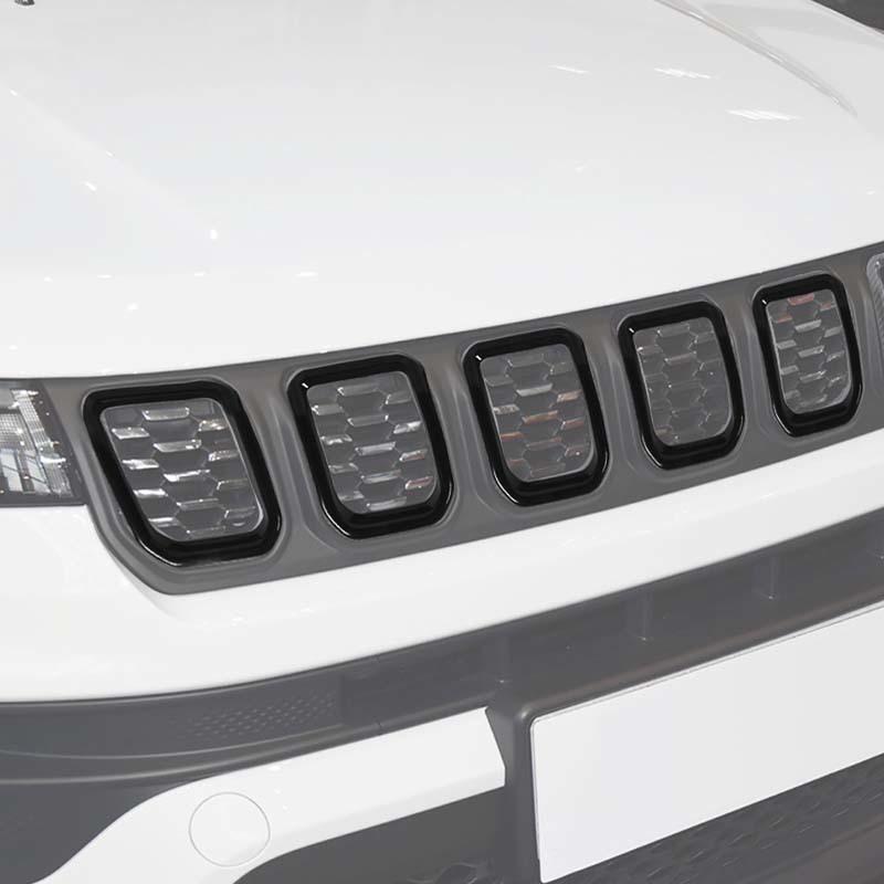 Auto Kühlergrill Motorhaube Dekoration Abdeckung Aufkleber Für Jeep Compass 2021 Aufwärts ABS Auto Außenzubehör