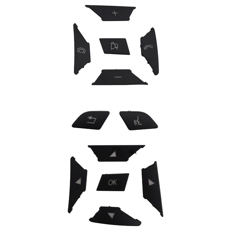 Replacement Steering Buttons Steering Wheel Control Button Long-Lasting Performance ABS Plastic Black Color Car Interior