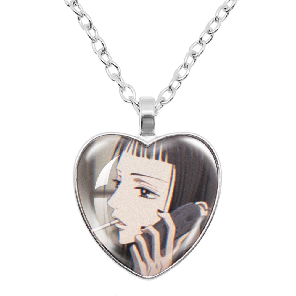 Paradise Kiss Anime Necklace Yukari Hayasaka Miwako Sakurada Glass Heart Shape Pendant Necklace Charm Jewelry Friend Gift