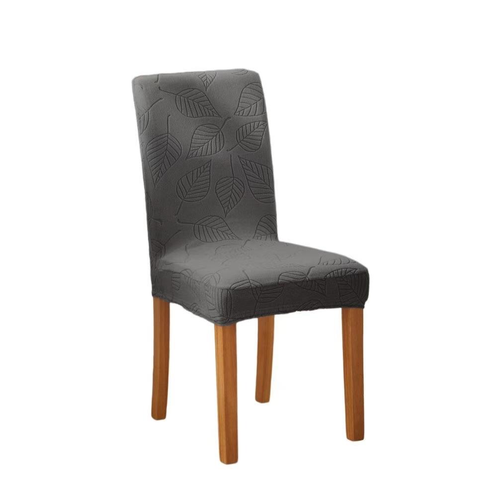 

Новый жаккардовый чехол для стула с прямой спинкой, эластичная бытовая утолщенная спинка стула, универсальный чехол для обеденного стула с защитой от кошек 42-55cm] темно-серого