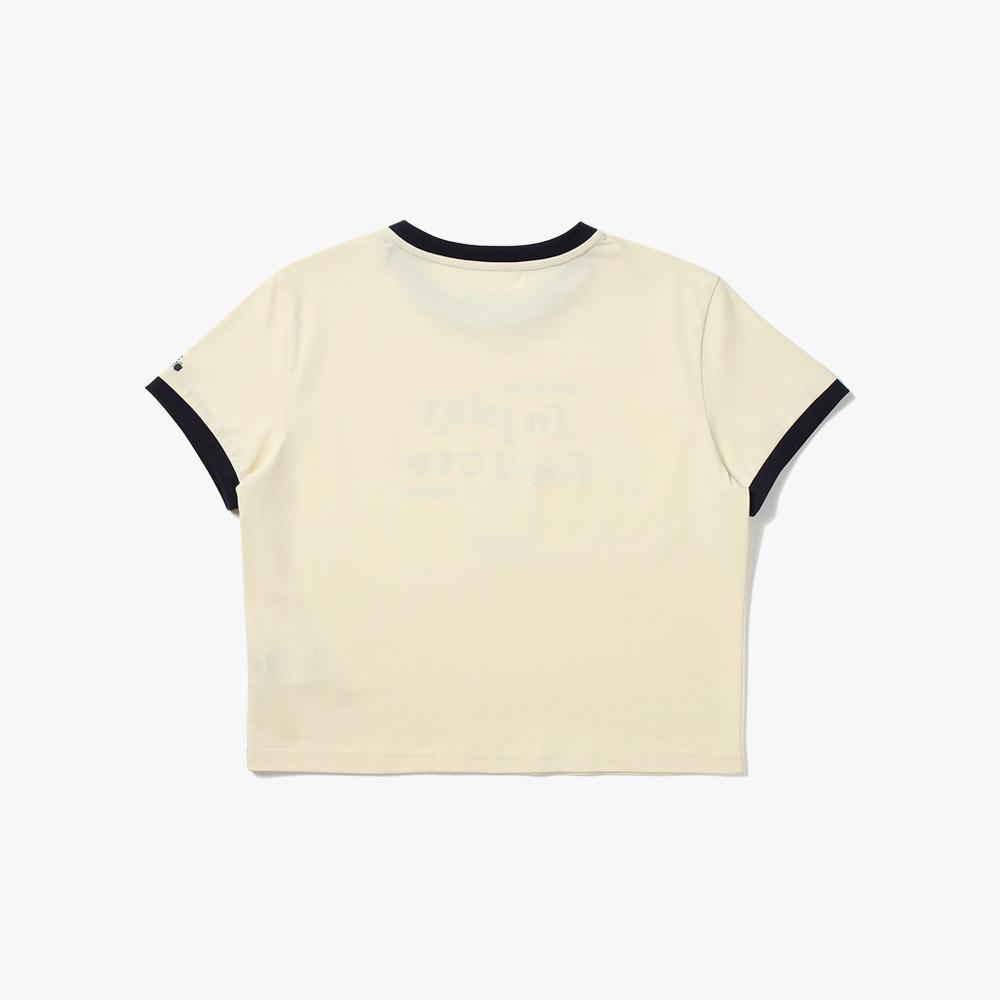 Diadora Play For Love Cherry Ringer Short Sleeve T-Shirt Yellow