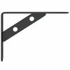Shelf Brackets 4 pcs 15 x 2.5 x 11.5 cm Black Stainless Steel