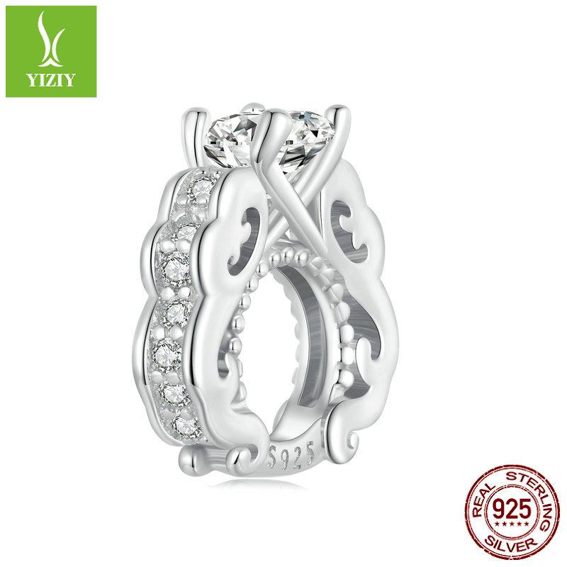 Wedding Series S925 Silver Wedding Ring Beads, Exquisite And Luxurious Girlfriend Diy Bracelet Beads