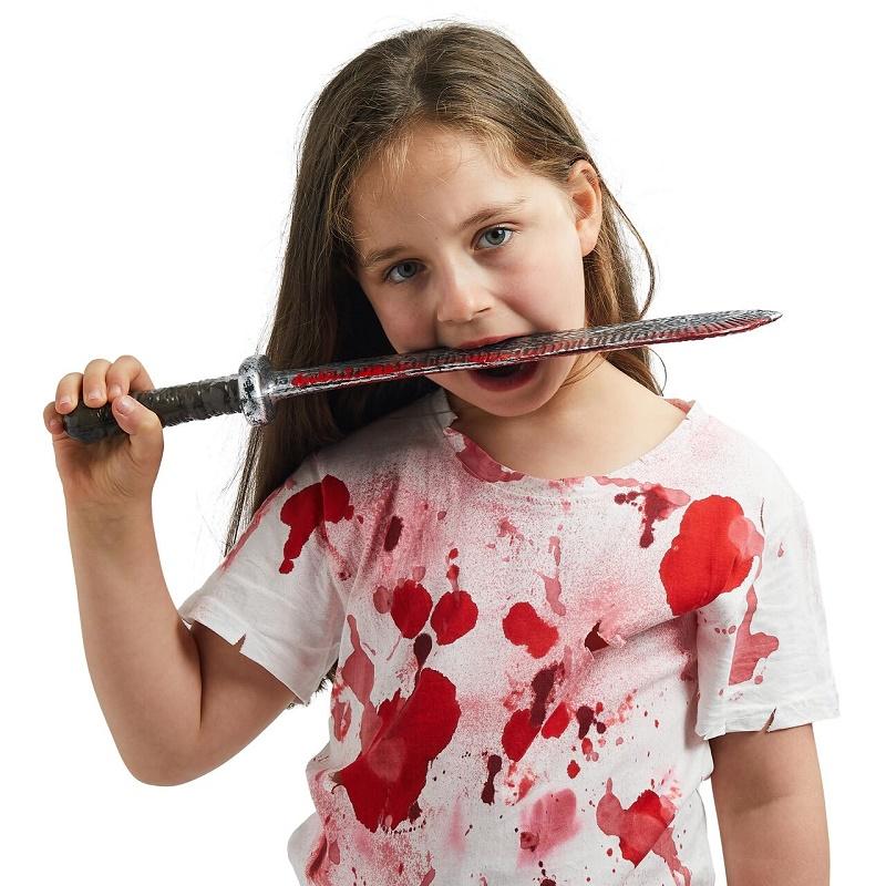 Falešný nůž s falešnou krví Rekvizita Plastová Halloweenská rekvizita Nůž Hračka Pro Scream Rekvizity Nůž Strašidelné Kostýmové Doplňky Make-up Párty