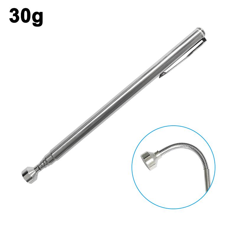 Portable Rotatable Silver Magnetic Pickup with Retractable Pen Clip Magnet Suction Rod Hand Tool