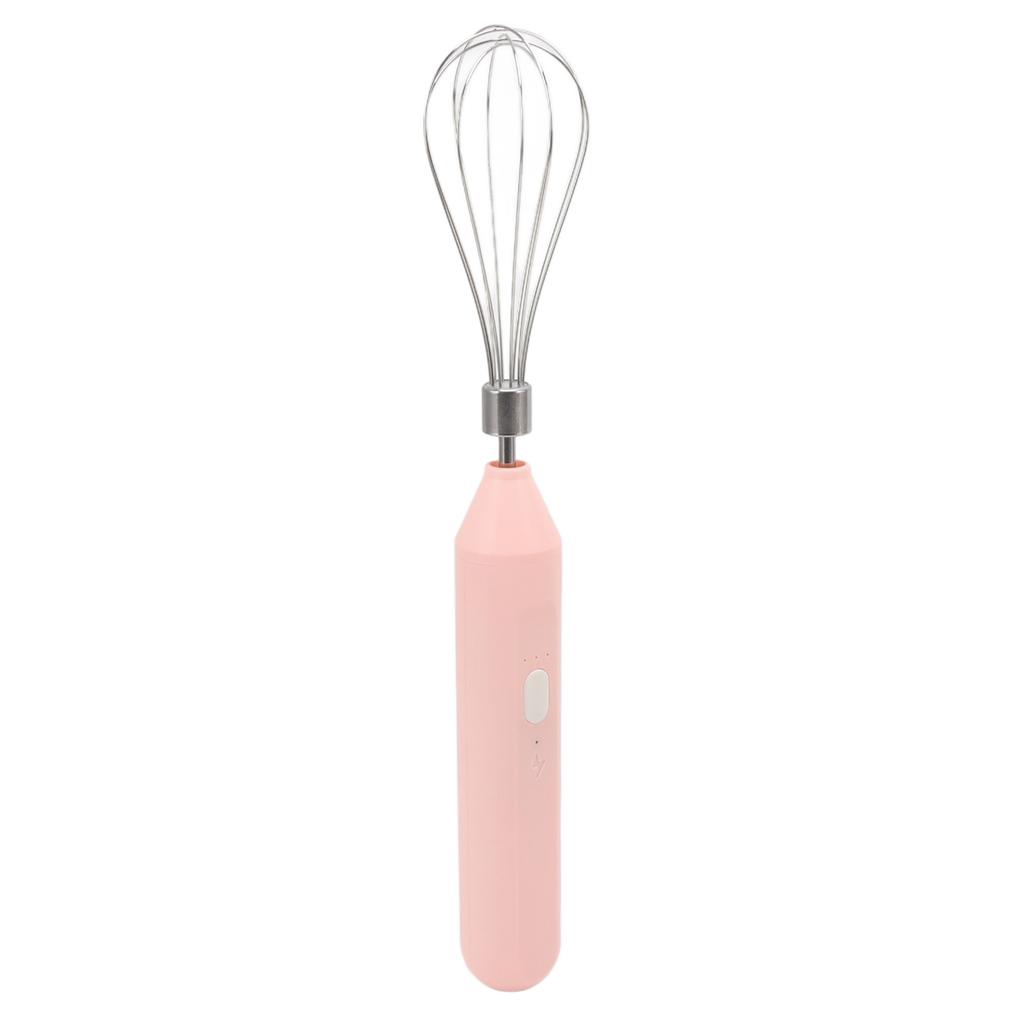 Elektrischer Handmixer für Eier mit USB-Aufladung, Milchaufschäumer, tragbarer kabelloser Getränkemixer mit Schneebesen aus Edelstahl