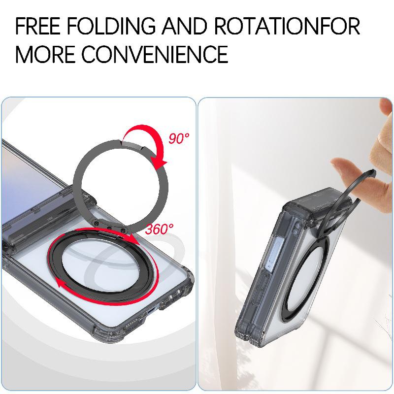 Drop-proof Rotating Magnetic Stand Case for Samsung Z Flip7 - Foldable Screen Protection