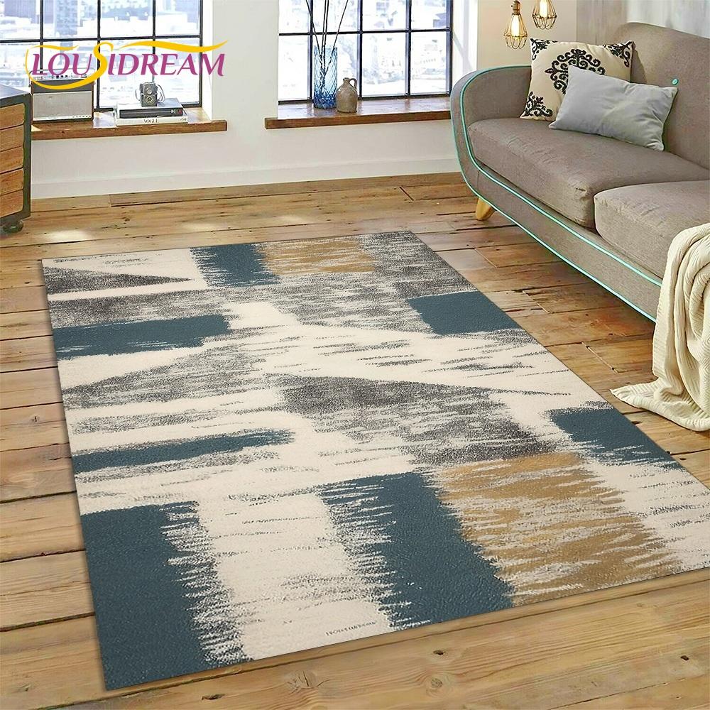 Style New Bohemian Abstract Modern Art Geometry Carpet Rug for Living Room Bedroom Home Sofa Decoration Floor Mat