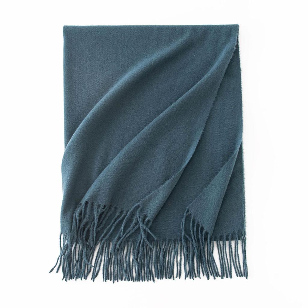 Cashmere Feel Solid Color Women's Imitation Cashmere Scarf Spring Atmosphere Korean Style Versatile Mid Length Shawl Scarf