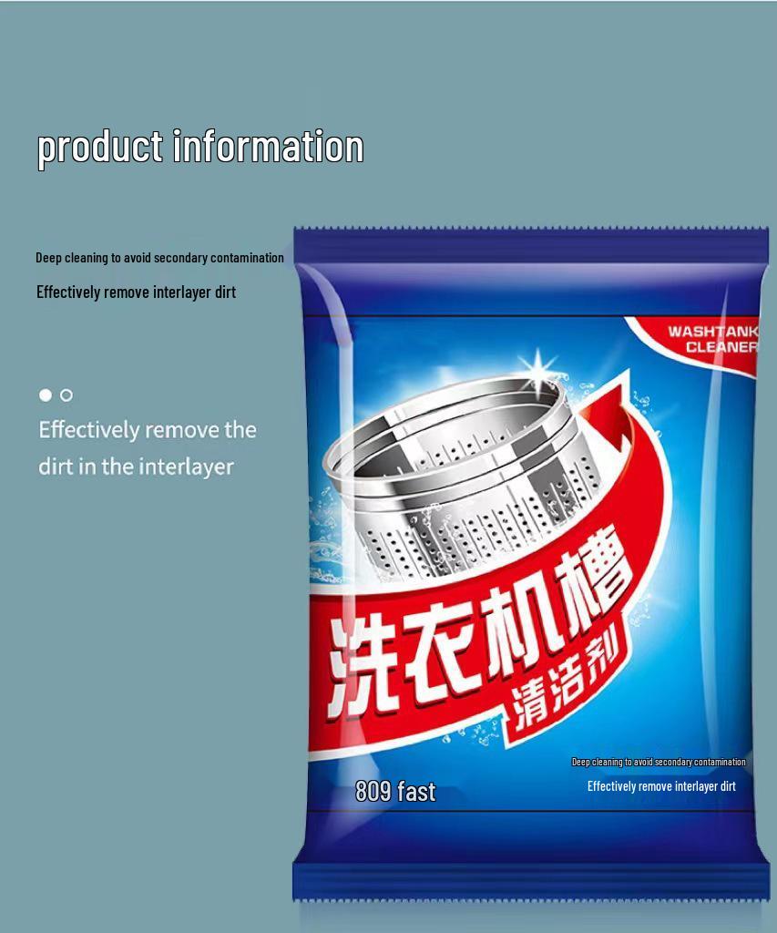 Washing Machine Drum Cleaner - Automatic Antibacterial Anti-Mite Descaler Powder