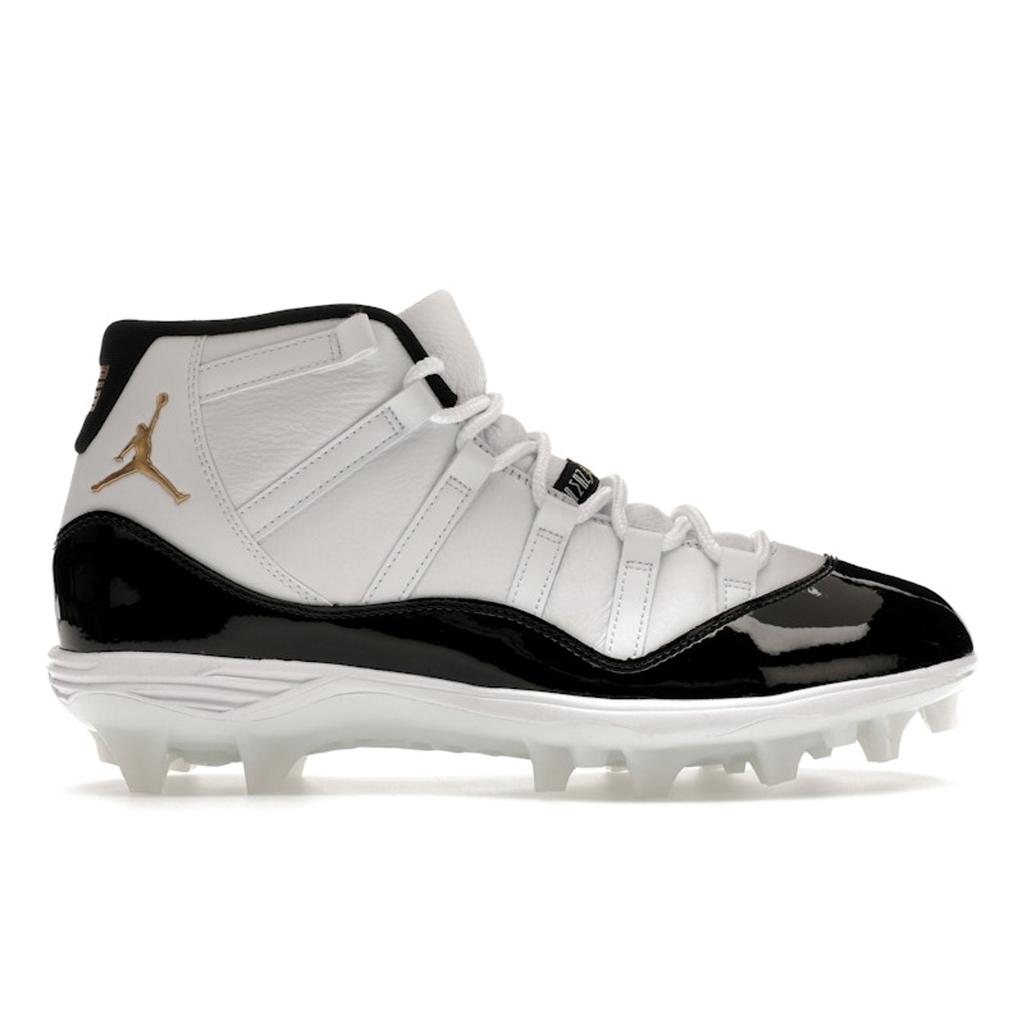 Air Jordan 11 Mid TD Cleat Gratitude Men Sneakers White Black Metallic-Gold FV5374-107
