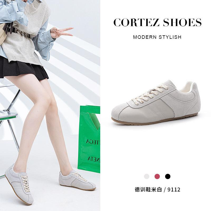 Flat-bottomed ballet fashion training shoes women's spring soft-soled versatile white shoes lightweight casual sports shoes red Forrest Gump shoes