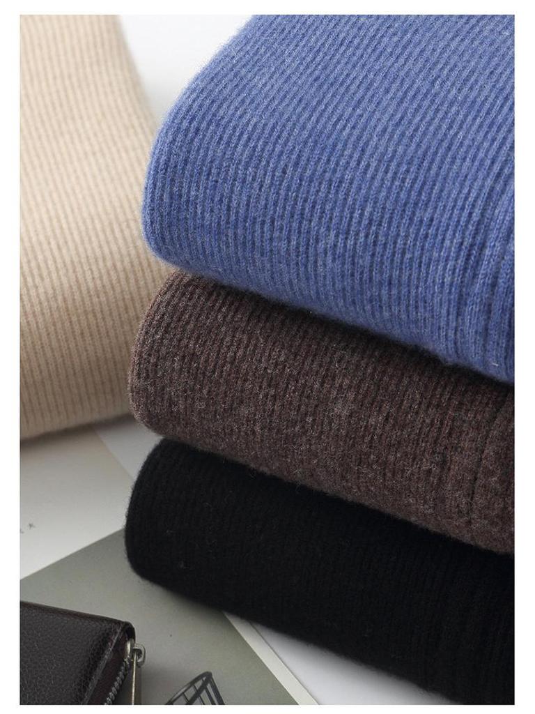 Men's Plus Size Wool Cardigan - Loose Knit, Thick Warm Jacket for Autumn/Winter