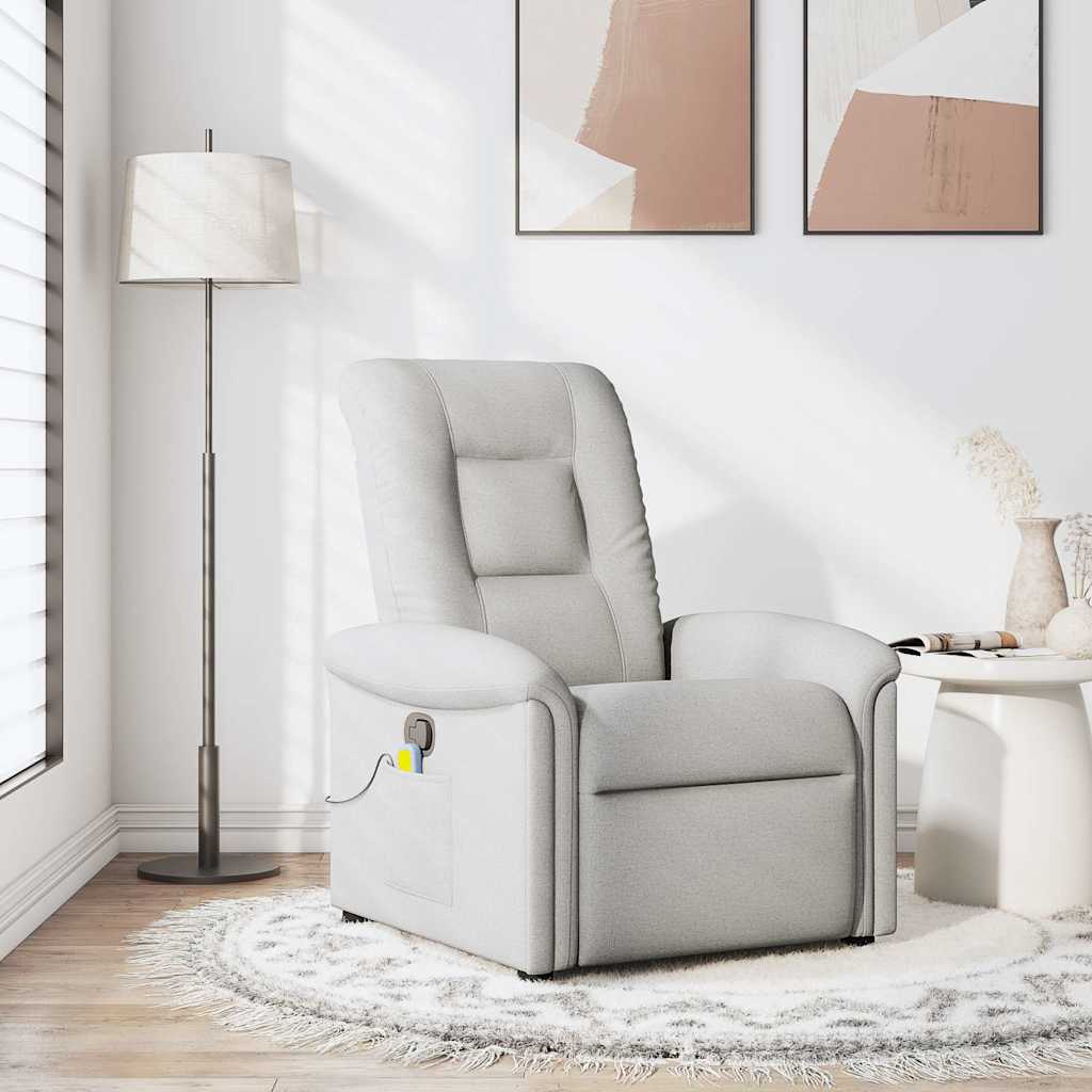 Massage Chair Cloud Grey Fabric