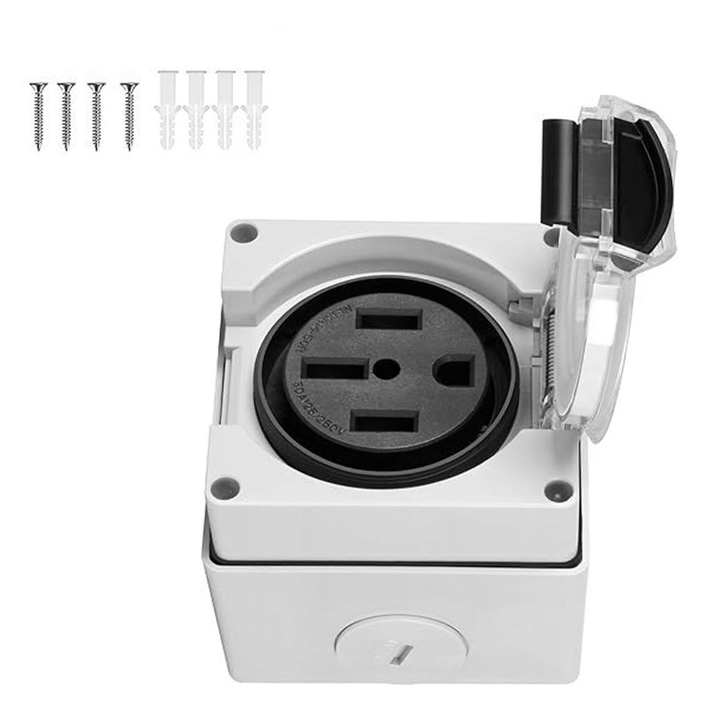 NEMA 50A Electrical Socket Set 50Amp Power Outlet Box Heavy Duty 50R Outlet Simple Installation for High Power Devices