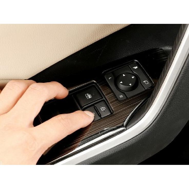 Switch Panel Black Window Lift Cover Trim For - Toyota RAV4 Steel 4PCS