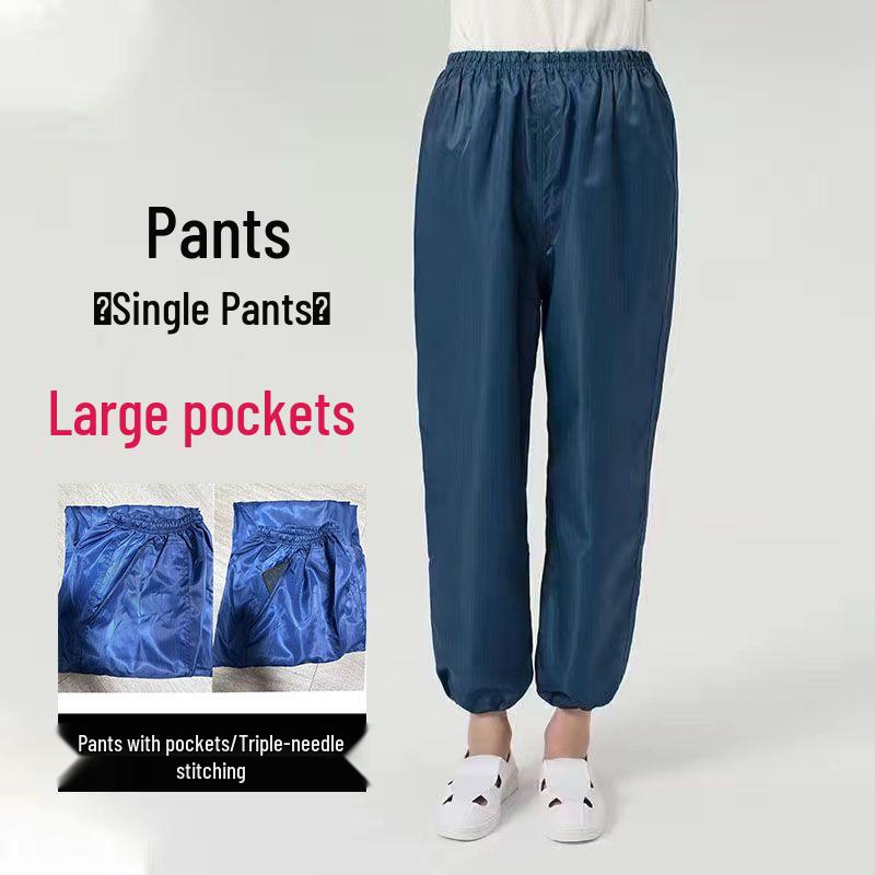 Unisex Dünne Antistatische Staubdichte Hose mit Taschen - Waschbare Schutzkleidung für Reinräume