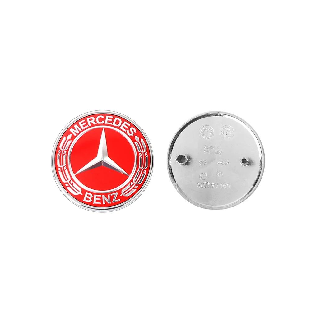 

New Hot 2026 57MM Car ABS Front Hood Emblem Sticker Cover For Mercedes Benz AMG A B C D M S R G Class W212 W108 W176 W204 C300 G 57mm
