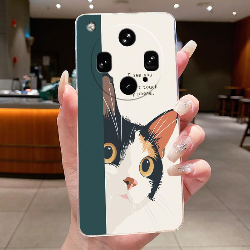 Phone Case For OPPO Find X8 Ultra 5G PKJ110 PKU110 Viral Fluffy Bunny Pattern Shell Soft TPU Transparent Shockproof Cover
