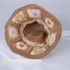 New Spring and Summer Casual Versatile Fisherman Hat Summer Sweet Flowers Hand Woven Straw Hat Travel Sun Protection Sun Hat