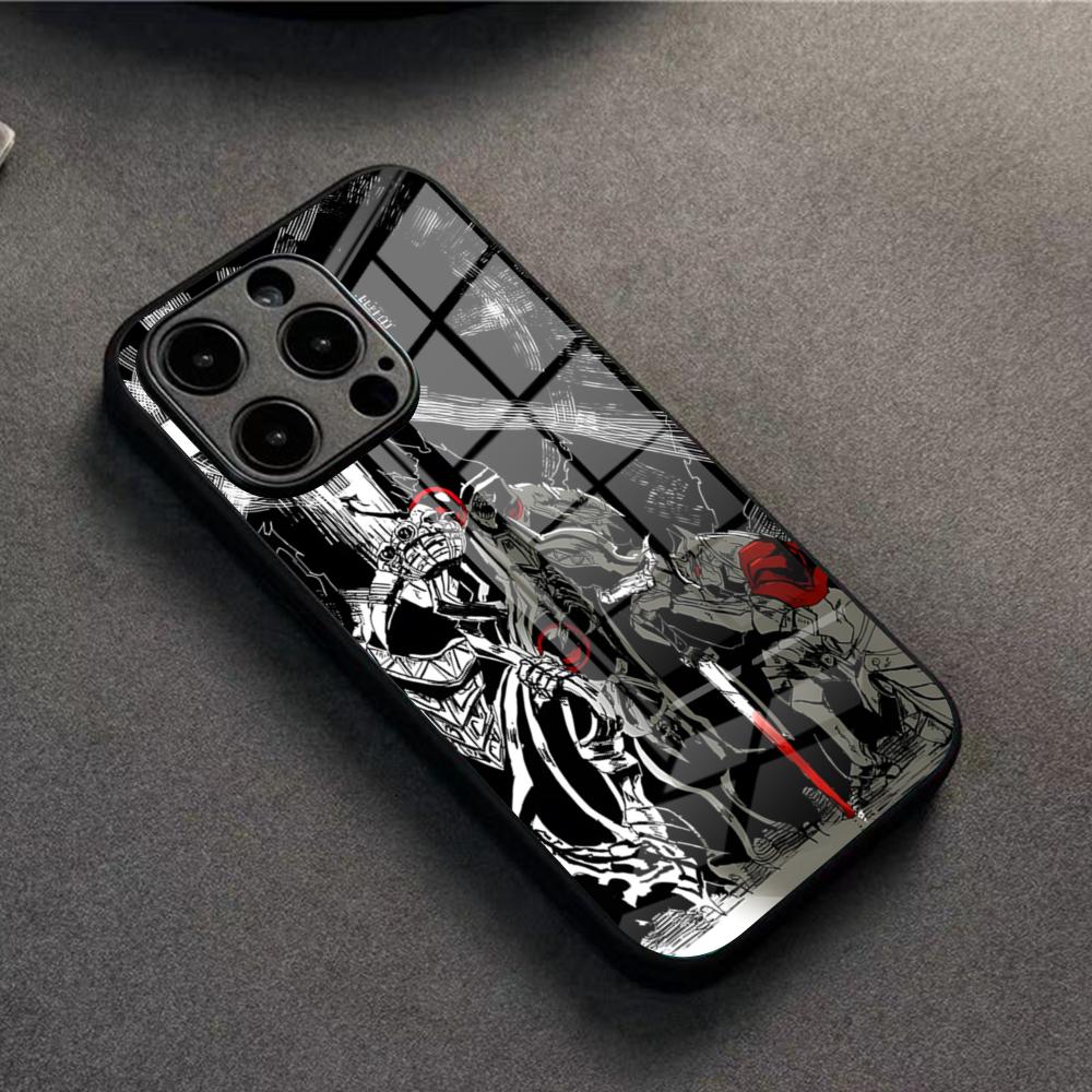 O-Overlords Anime Phone Case For IPhone 17 Pro Max 16 15 14 Pro Max 13 11 X Xs Xr 8 7Plus Glass Cover