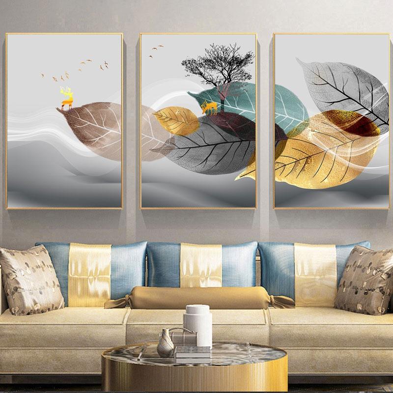 Abstraktes Schwarz-Weiß-Pflanzenposter Leinwanddruck Blätter Wandkunst Bild Modern Minimalistisch Wohnzimmer Dekorative Malerei