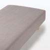 MUJI Cotton Flannel Fitted Queen 160 X 200 X Light 15585755 Sheet, Size, 18-28cm, Brown,