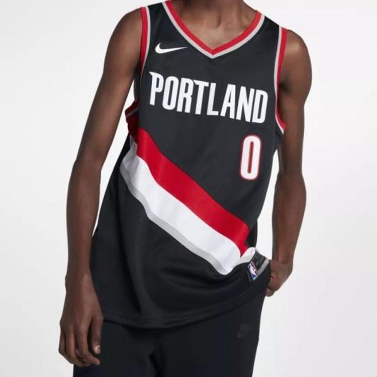 Nike NBA Damian Lillard Icon Edition Swingman Trikot - Portland Trail Blazers Herren Trikot Schwarz 864505-010