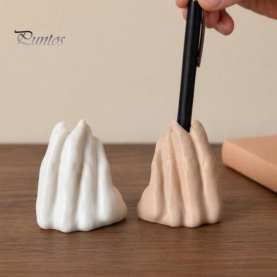 Stable Base Pen Cup Funny Hand Gesture Holder for Desk, 3D Printed Desktop Novelty Pencil Stand, Organizer Office Accessories