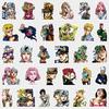 10/30/80pcs JoJo's Bizarre Adventure Anime Graffiti Stickers Waterproof DIY Skateboard Laptop Phone Car Black White Manga Decals