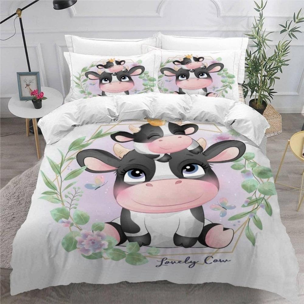 Cute Turtle Children's Bed Cartoon Animal Soft Microfiber Duvet Cover with Zipper Boy and Girl Bedding Set Adult Bedding