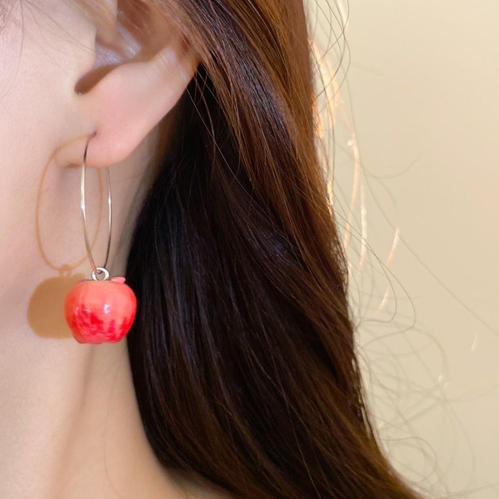 Resin Simulation Fruit Earrings Exaggerated Fruit Earrings Dangle Earrings Vacation Accessories