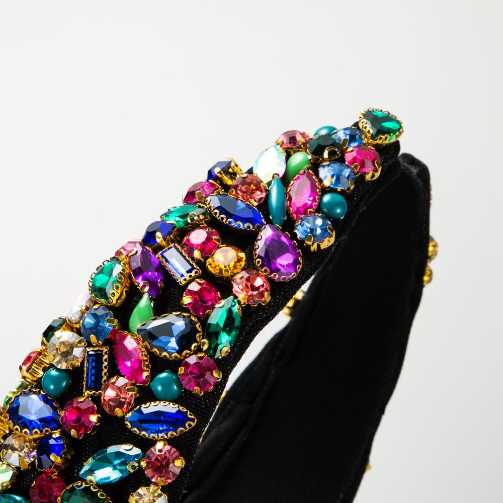 Barockes Strass Stirnband mit breiter Krempe: Elegantes Diamantknoten-Haaraccessoire für Frauen