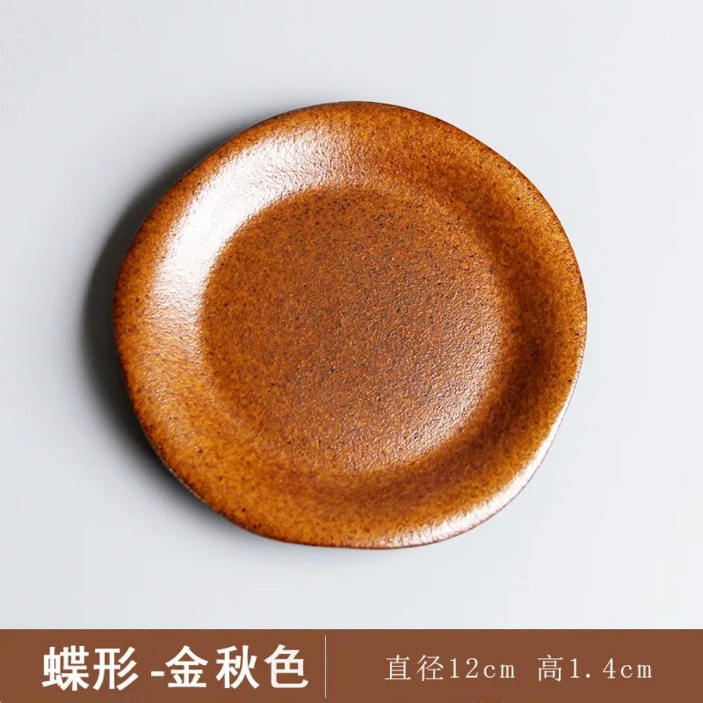 Japanese Vintage Tea Cup Set Ceramic Coffee Mug Rust Glaze Milk Cafe Cup with Wood Handle Water Cup Teacup Home Office Drinkware