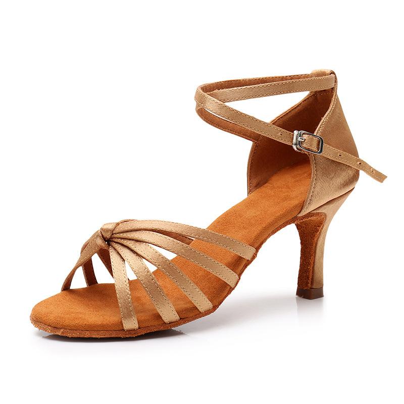 Women Shoes Women Ballroom Latin Dance Shoes Tango Soft Sole Modern Jazz Dancing Performance Shoes 5/7cm Women Practice Sandals