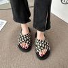 Shoes for Women 2024 Platform Outside Sandals Black Summer Thick Slides Rubber Woman Slippers Height Non Slip On Promotion 39 W