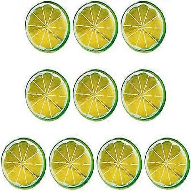60pcs Realistic Fake Artificial Orange Lemon Slice Simulation Fruit Model Home Party Decoration Kids Cognitive Toy