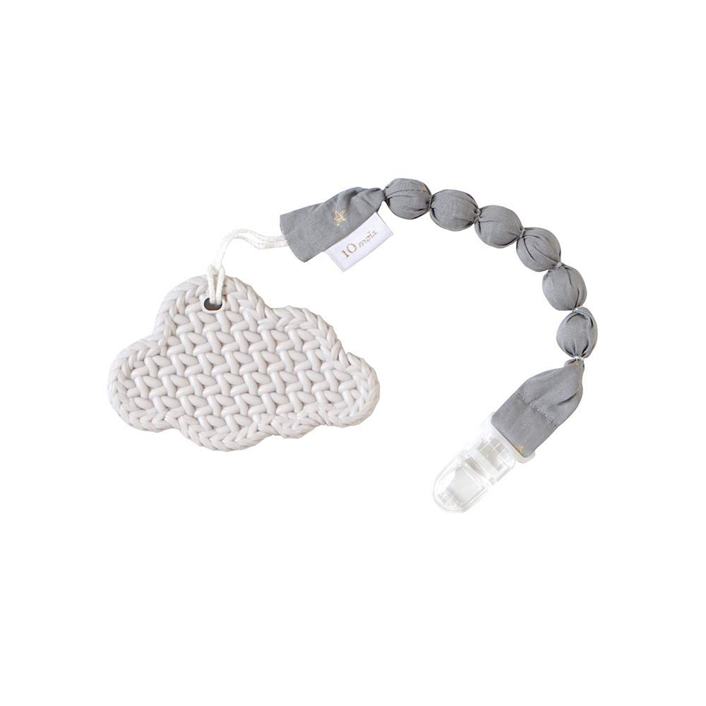 10mois Baby Gift Fluffy Gauze Baby 58cm For Newborns To 3 Years with Teething Gray Set (6-Layer Gauze) Sleeper, 100% Cotton, White, Length, Old,