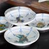 Waza No Kura Plate Stylish Kutani Ware Small Plates with Old Kutani Phoenix Japanese Made In A Perfect Wedding Set (5-Piece Set) Design. High-Quality