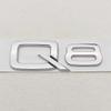 For  Audi Q7 Q8 Quattro Car Sticker Accessories ABS Logo Q7 Q8 Rear Trunk Badge Emblem Decals Auto Letters
