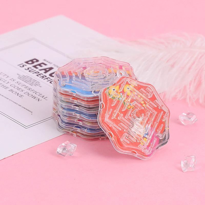 Plastic Marble Bead Maze Toy With Octagonal Track For Childrens Learning Early
