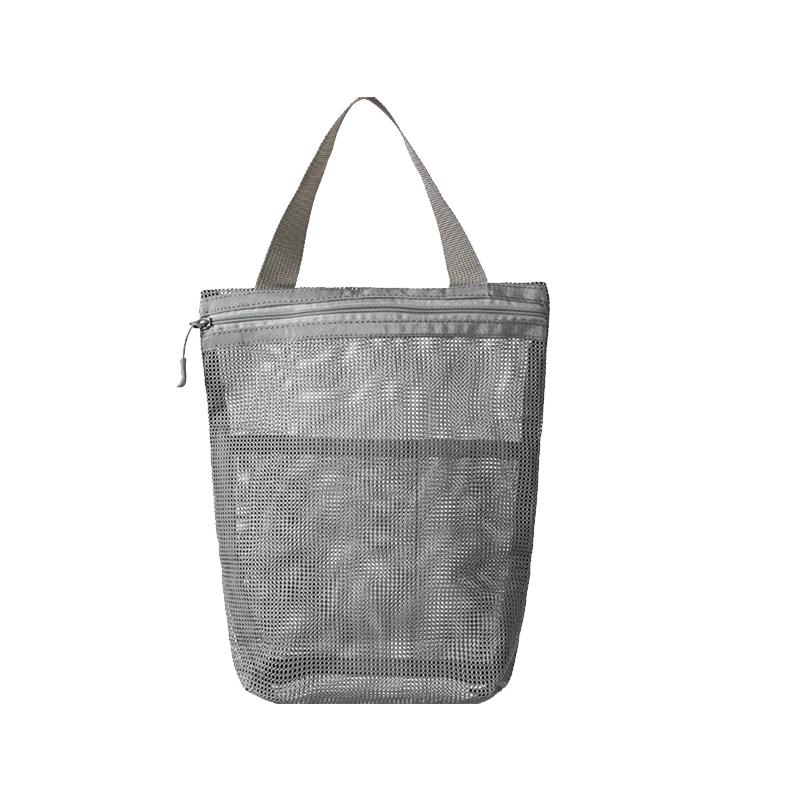 Mesh Makeup Toiletry Storage Bags Portable Travel Handbags Shower Tools Cosmetic Organizer Swimming Draining Hanging Pouch